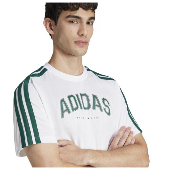 Adidas Ανδρική κοντομάνικη μπλούζα Linear Codes Collegiate Tee